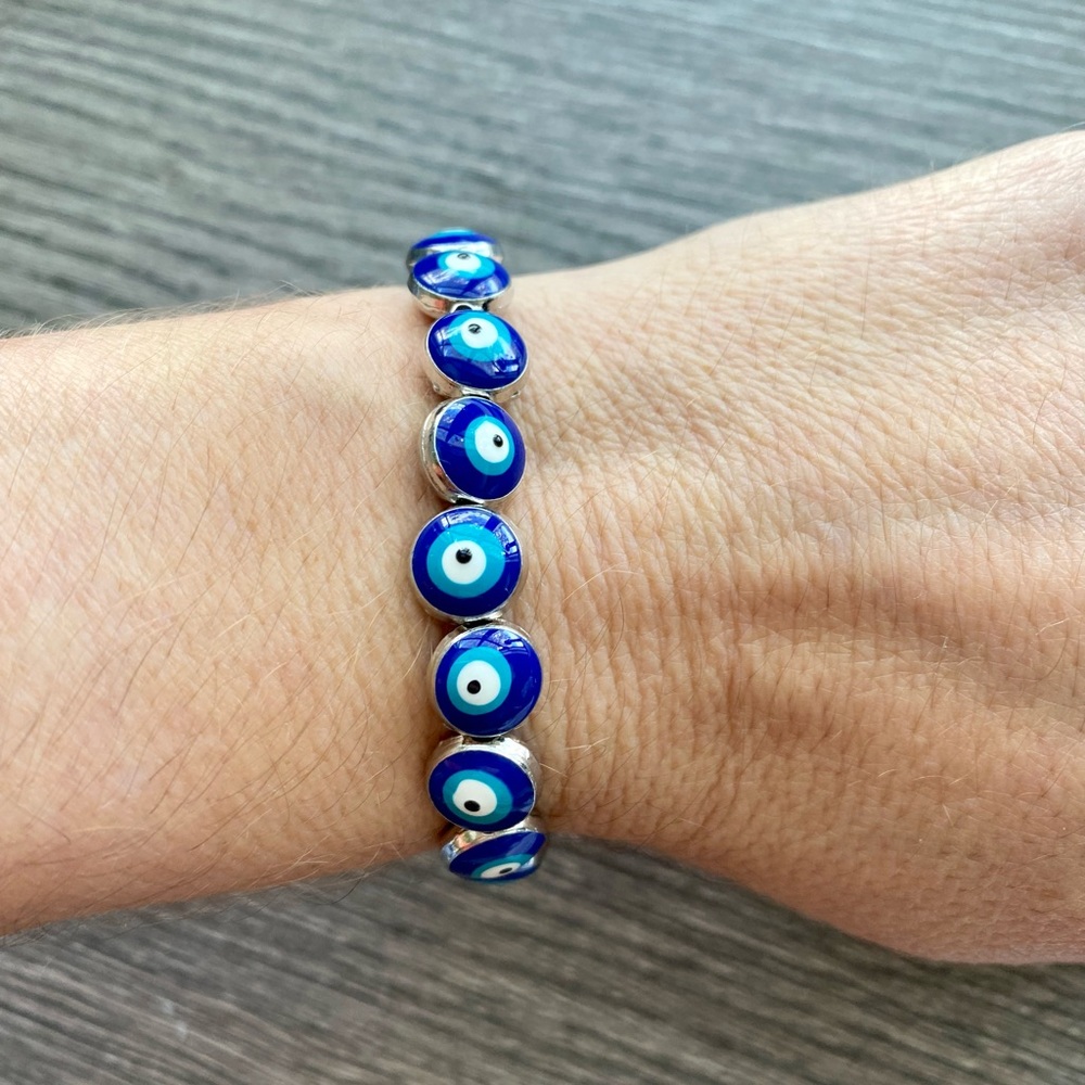 Evil eye bracelet.  One size